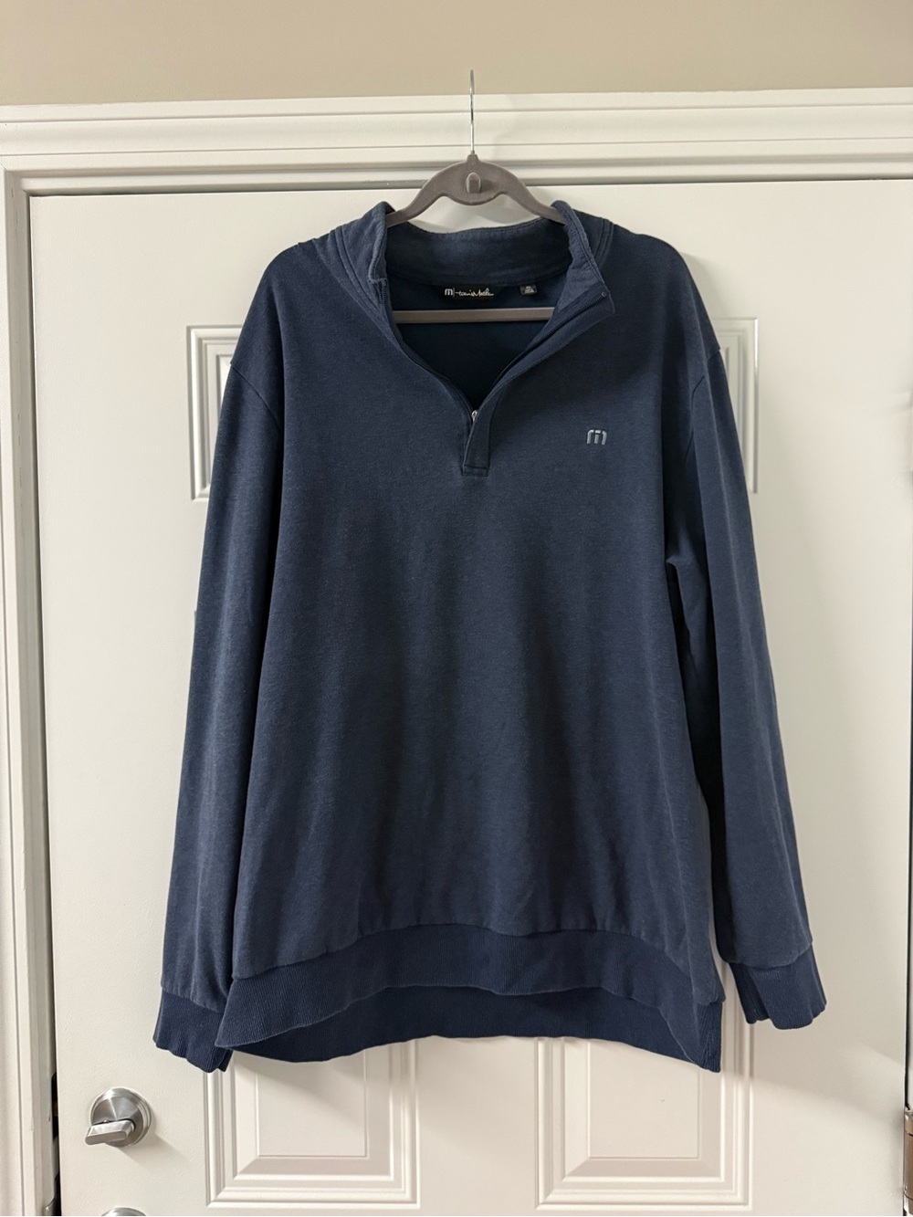 Travis Mathew Dark Navy Half-Zip Pullover